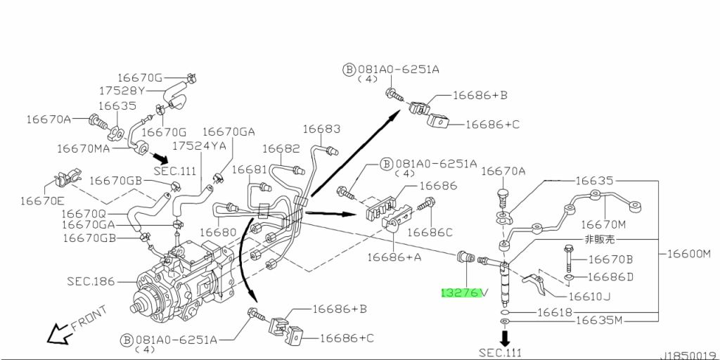 Nissan 13276 bn801